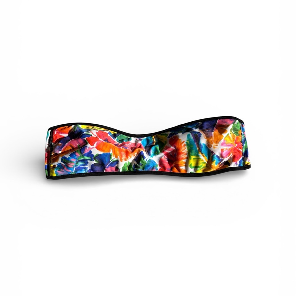 Milly Cabana floral bandeau bikini top large